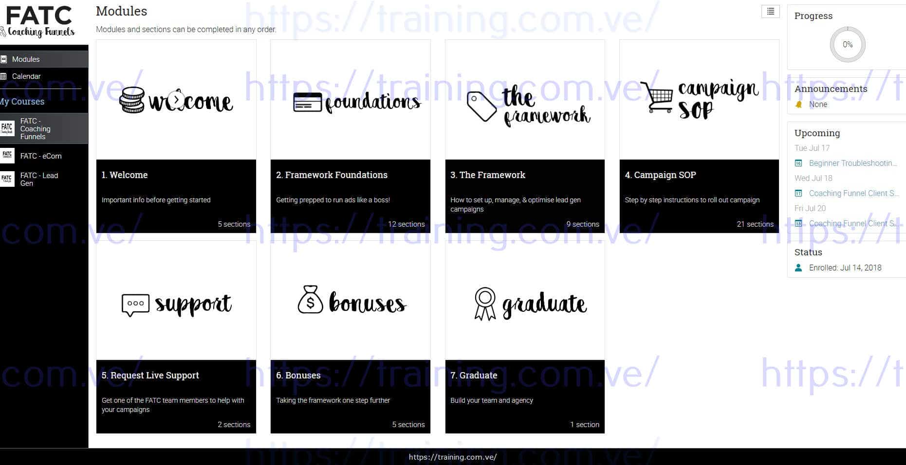 #6074 - 'Modules - FATC - Coaching Funnels - Cat Howell' - student_cathowell_com_student_lessons_list_133187 (1) FATC Membership 3 NICHES by Cat Howell Download