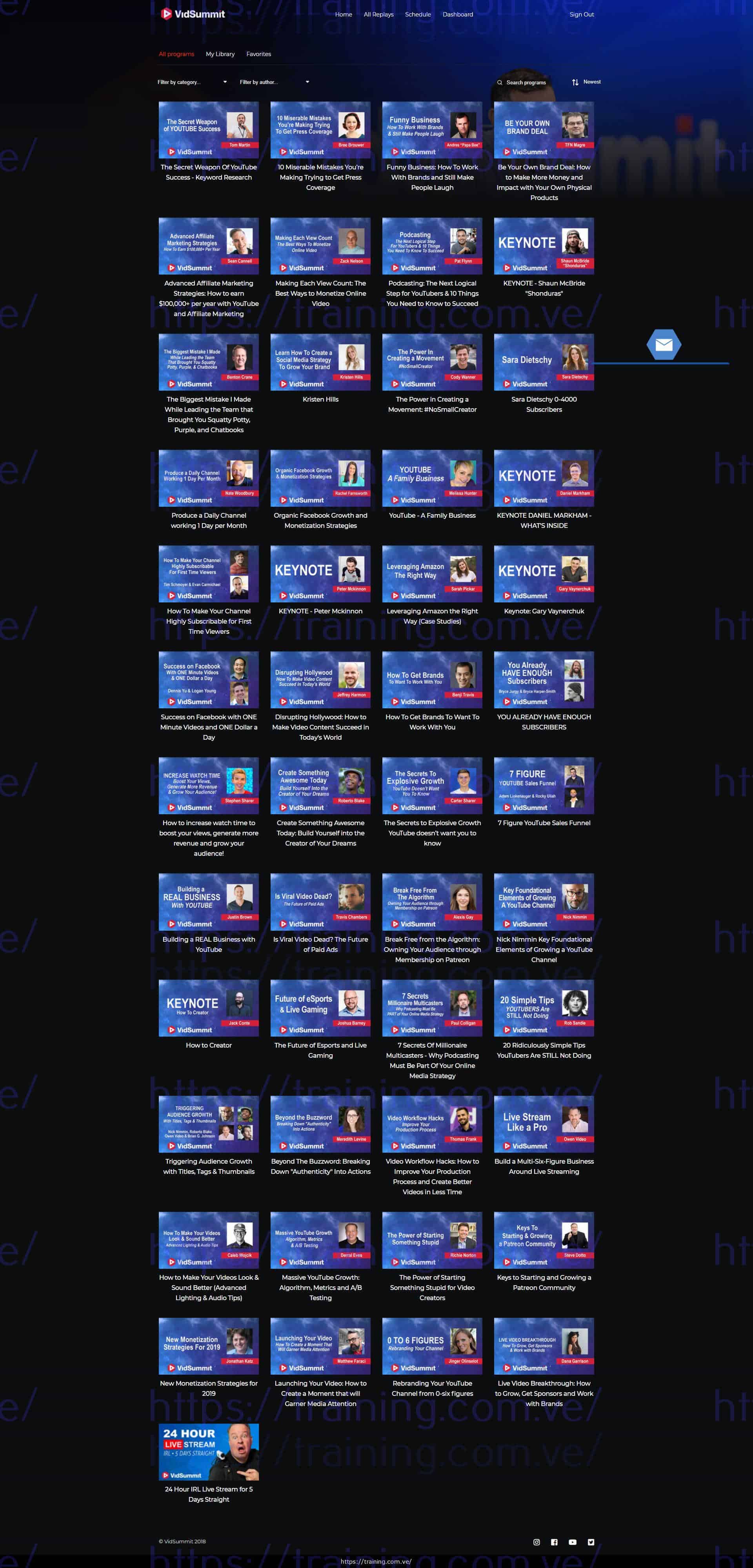 #6887 - 'VidSummit I Catalog' Download VidSummit 2018 Replays Now Download