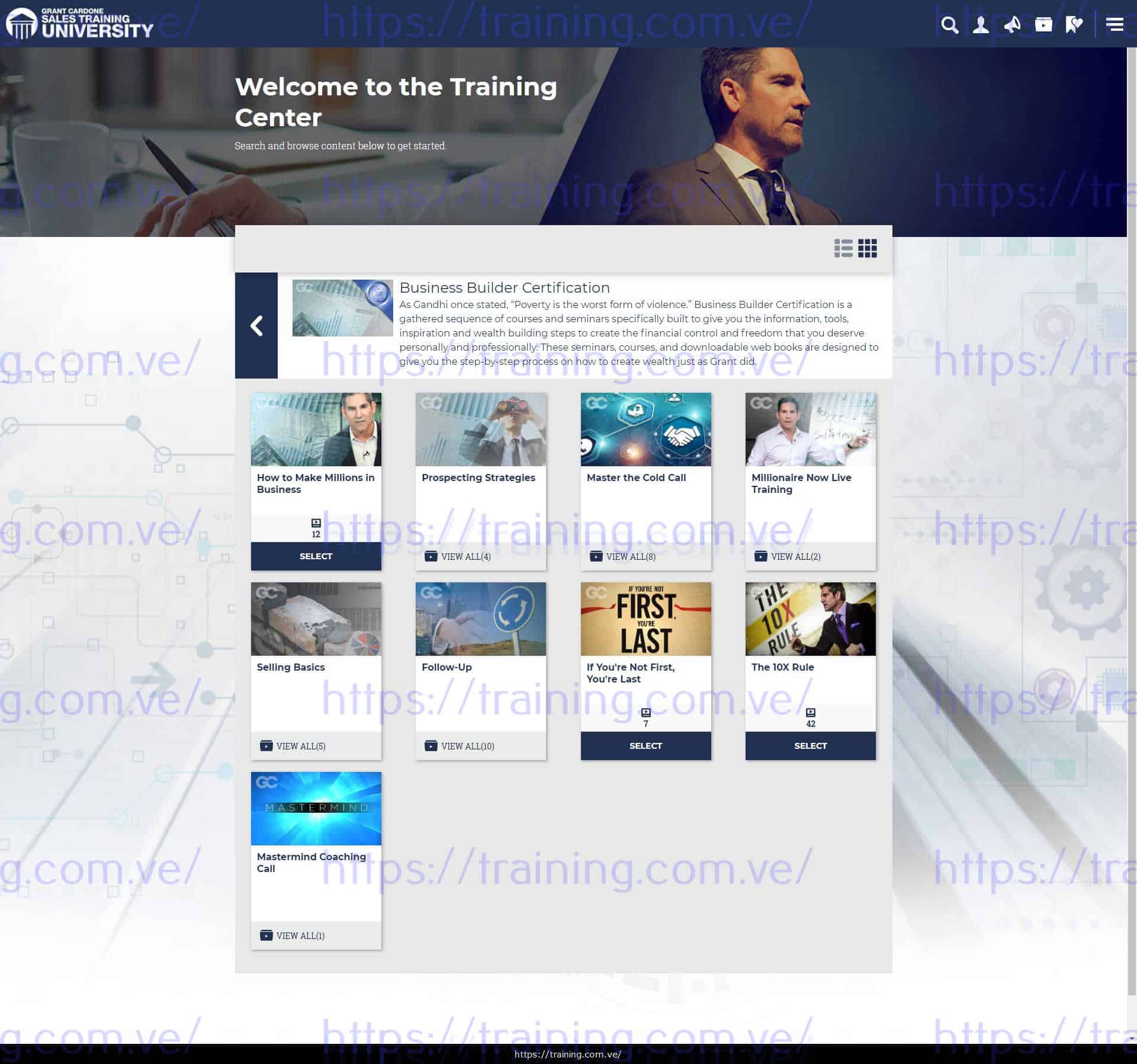 #7618 - 'VT System' Business Builder Certification by Grant Cardone Download