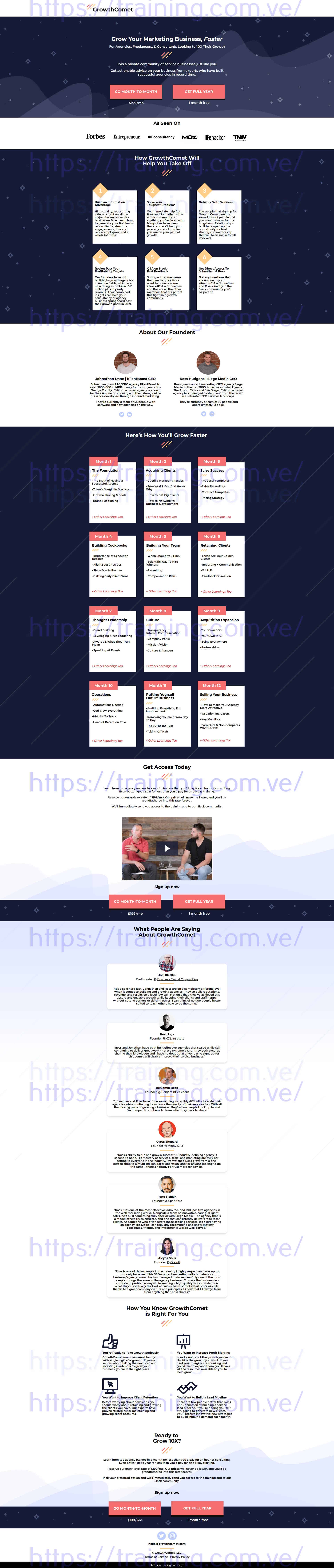 #1319 - 'Agency, Freelancer & Consultant Training Course - GrowthComet' - www_growthcomet_com GrowthComet Agency Course by Johnathan Dane and Ross Hudgens Buy