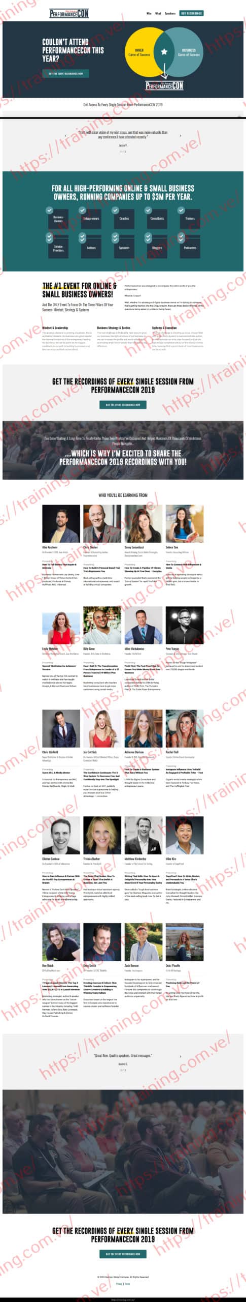 #015 - 'PerformanceCON 2019 Recordings I Todd Herman' PerformanceCON 2019 Event Recordings by Todd Herman Sales page