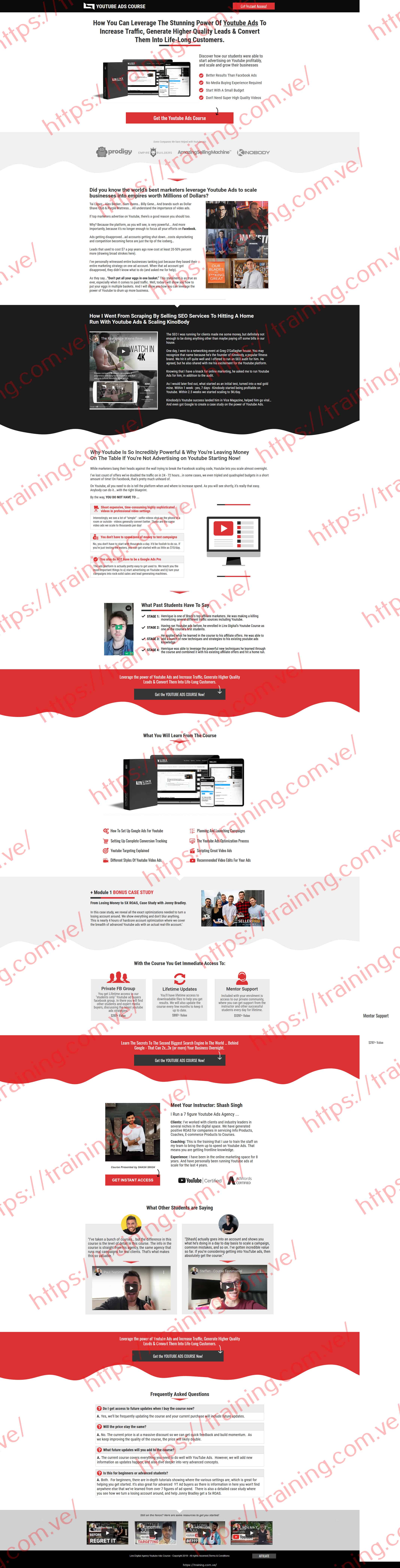 #028 - 'Learn youtube ads with linx digital and shash singh' Linx YouTube Ads Course by Shash Singh Sales page