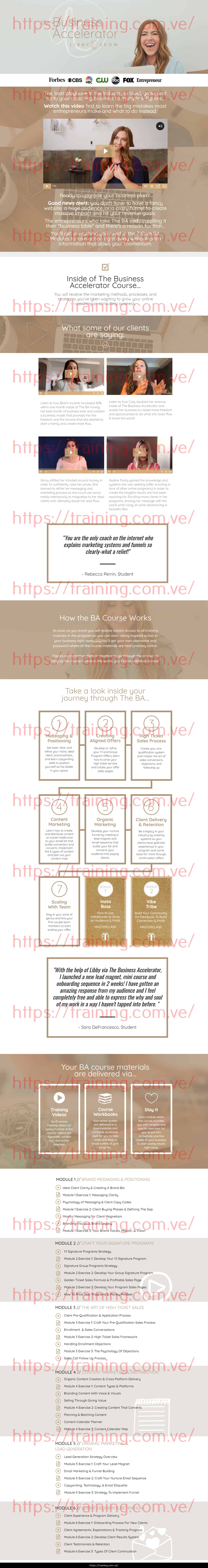 #032 - 'The Business Accelerator - Now Open' - enroll_libbycrow_com The Business Accelerator by Libby Crow Sales Page