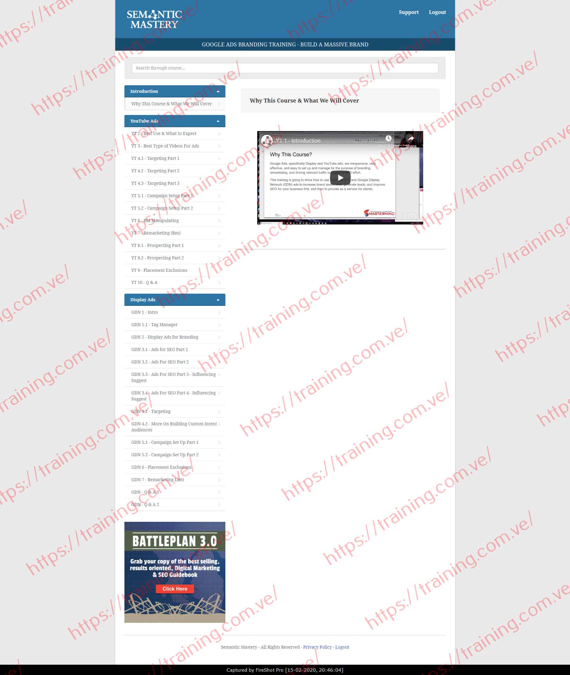 #064 - 'Youtube Branding Membership Area' - ytbranding_semanticmastery_com YouTube Brand Building Mastery by Semantic Mastery Buy