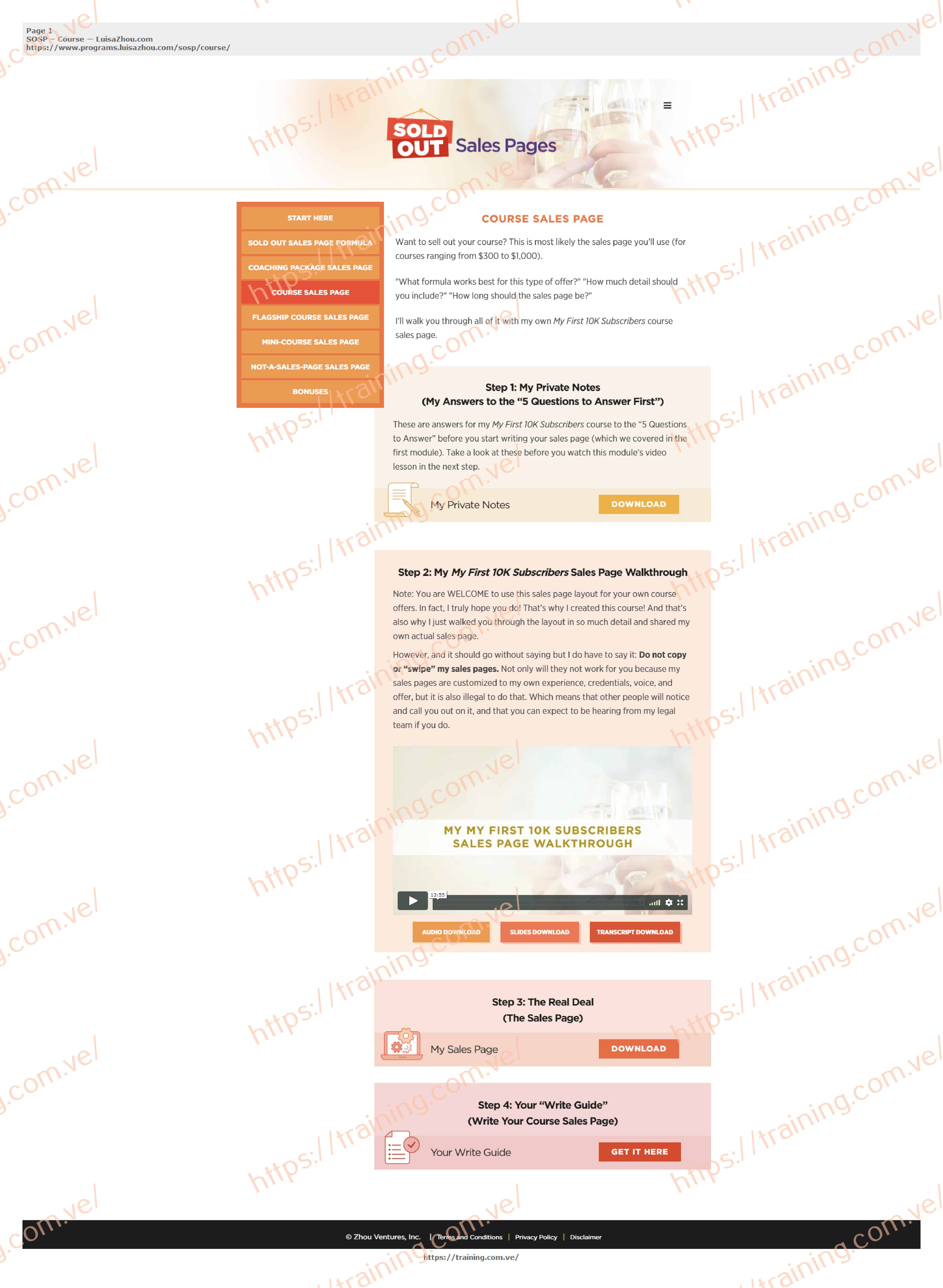 Sold Out Sales Page by Luisa Zhou Download Sold Out Sales Page by Luisa Zhou Download