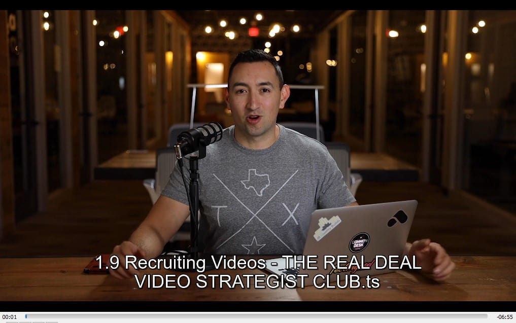 The Real Deal Video Strategist Club by Mark Cloutier Offer