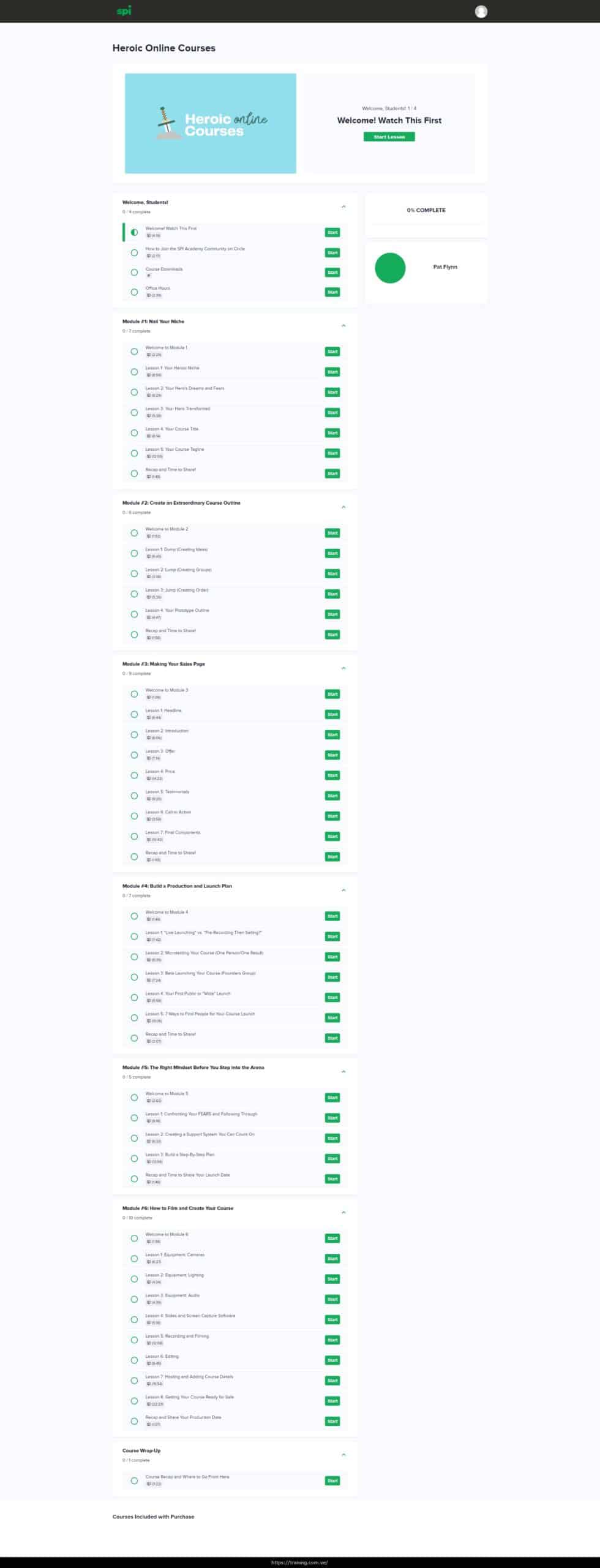 Download Heroic Online Courses by Pat Flynn
