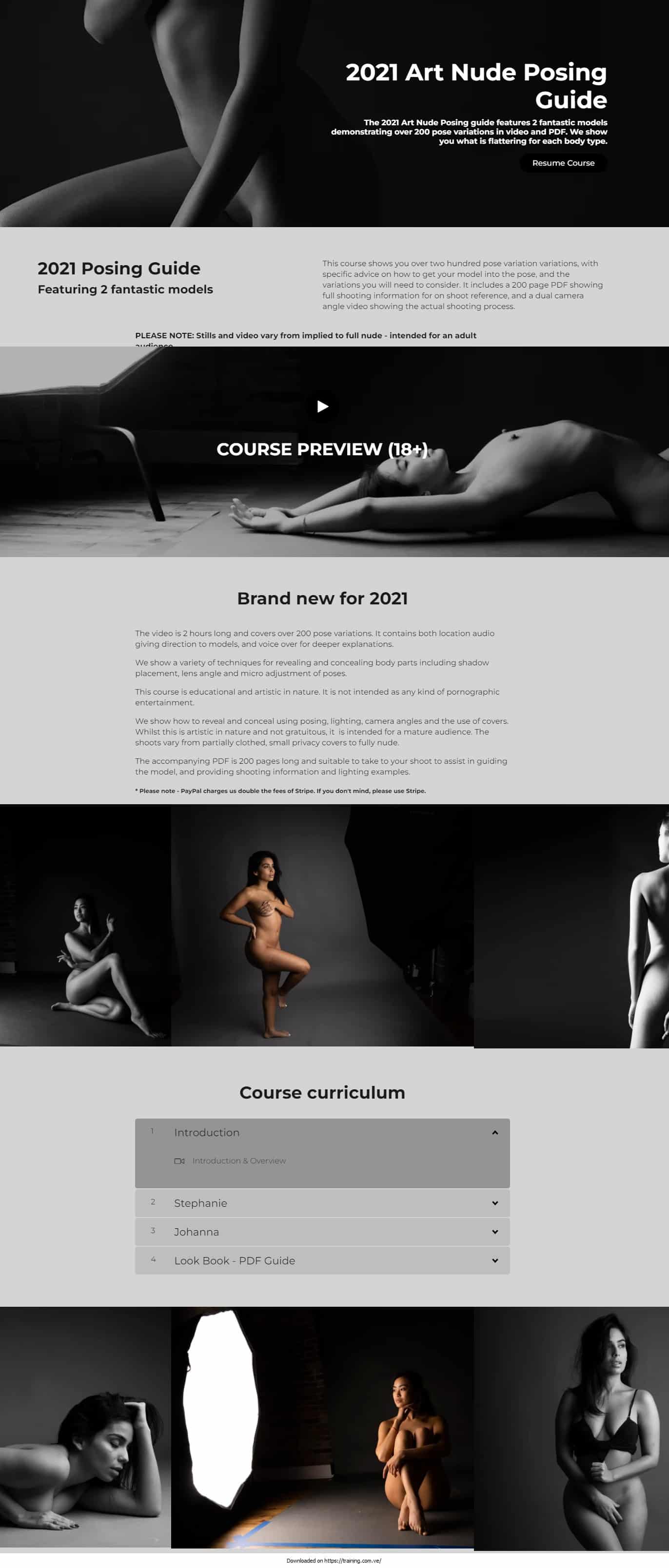 2021 Art Nude Posing Guide by Matt Granger Download