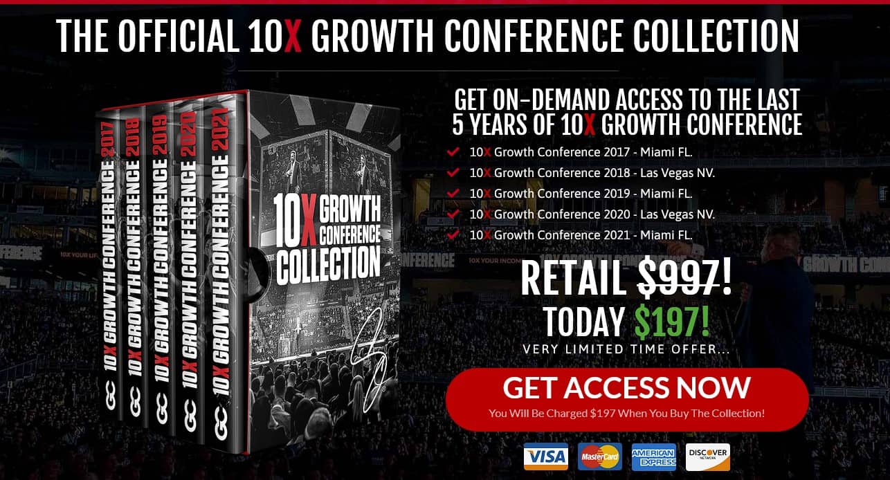 10X Growth Conference 2022 Bundle All years by Grant Cardone 2