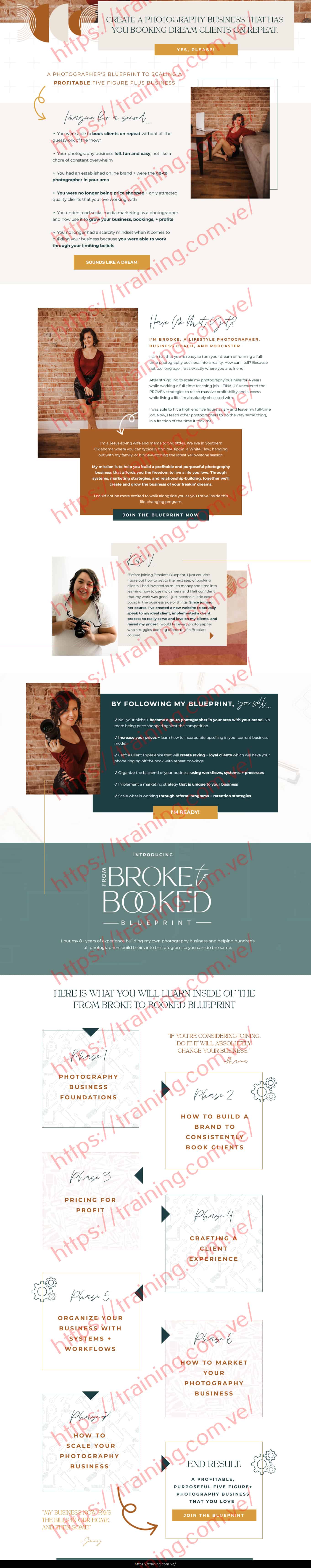 From Broke to Booked Blueprint Program 2.0 by Brooke Jefferson Sales Page