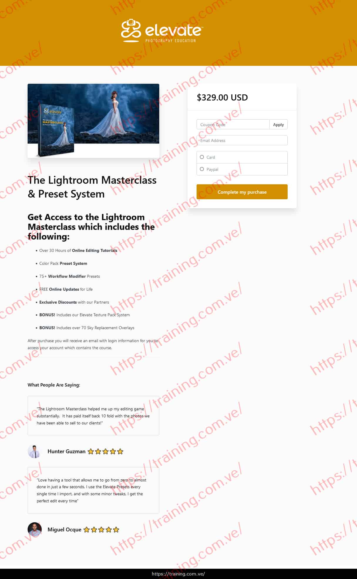 The Lightroom Masterclass & Preset System by Michael Anthony Sales Page
